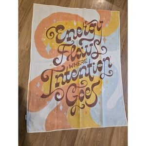 Wall Tapestry Earthbound Trading Co‎ Energy Flows Where Intention Goes Cotton